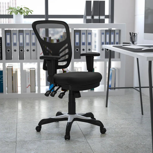 Mid-Back Mesh Multifunction Ergonomic Office Chair with Adjustable Arms