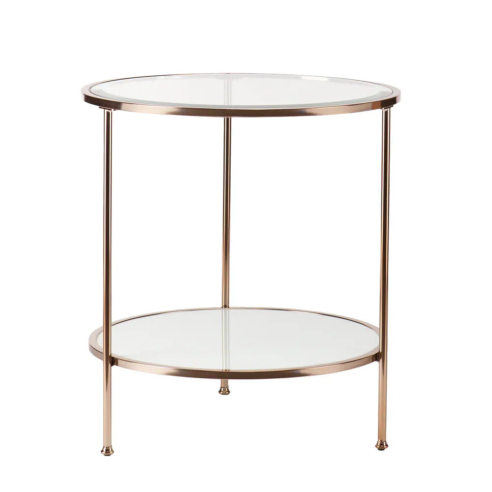 SEI Furniture Grant Gold Copper Side Table