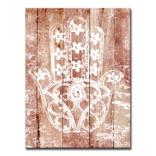 Hamsa Hand II Wrapped Canvas WAll Art 30X40"