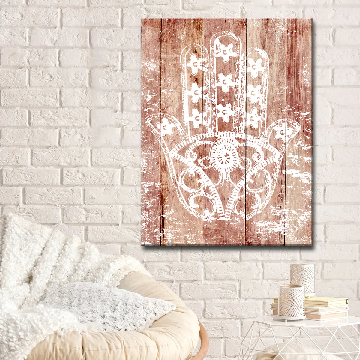 Hamsa Hand II Wrapped Canvas WAll Art 30X40"