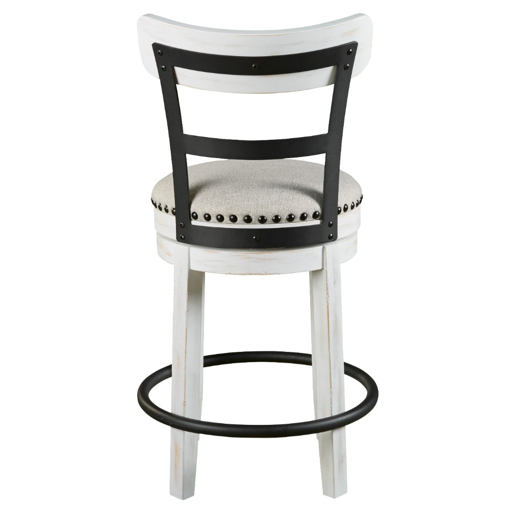 Valebeck White Counter Height Swivel Stool- (SET of 2)