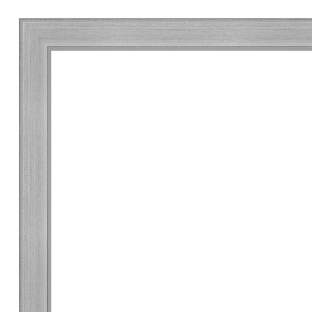 Beveled Bathroom Wall Mirror - Vista Brushed Nickel Frame 31" X 25"