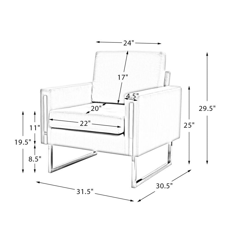 Salomone Club Chair, Grey
