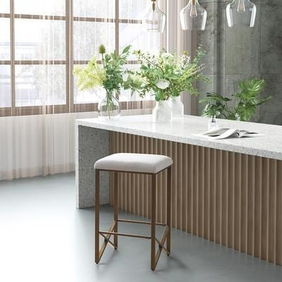 INK+IVY Marino Backless Upholstered Counter Stool - Ivory, (Set of 2)
