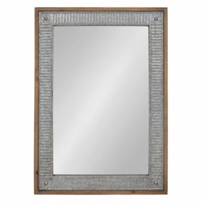 Kate and Laurel Deely Wood and Metal Wall Mirror