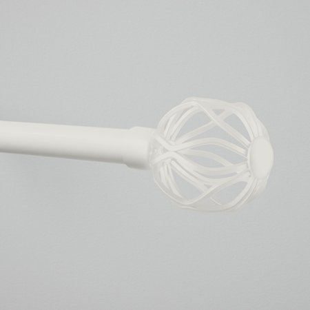 ATI Home Ogee 1" Adjustable Curtain Rod and Finial Set