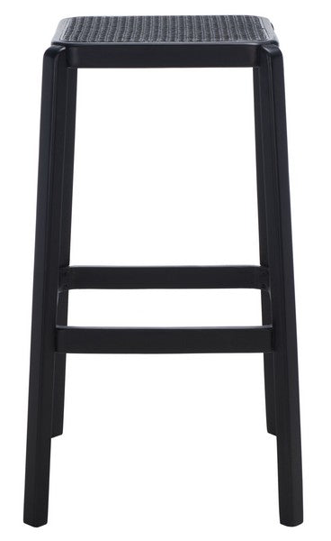 SAFAVIEH Silus Backless Cane Bar Stool - 18" W x 18" D x 30" H (set of 2)