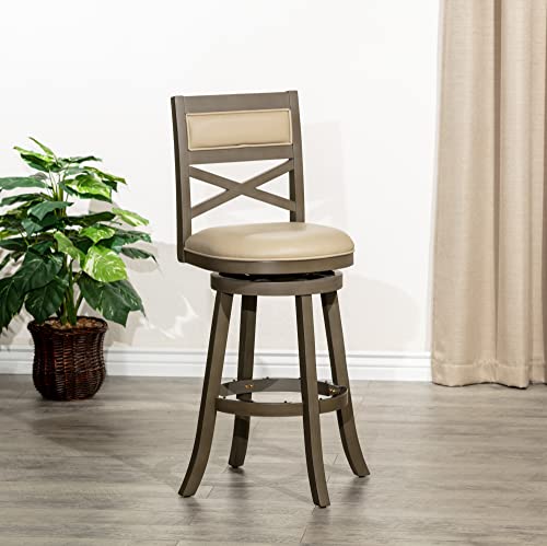DTY Indoor Living Meeker X-Back Swivel Stool -30 inch