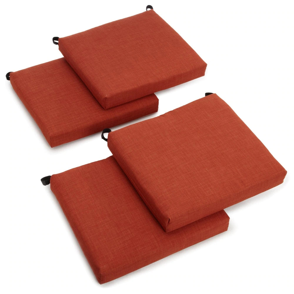 20-inch by 19-inch Outdoor Chair Cushions (Set of 4) - 20 x 19 - Cinnamon