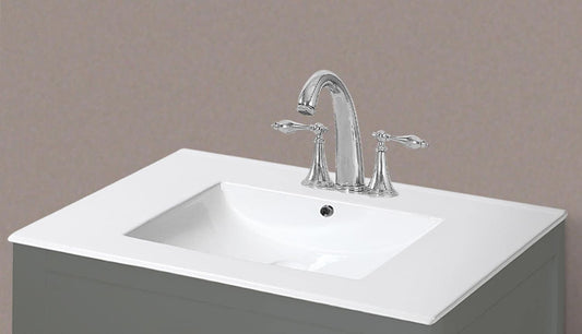 Saint Birch Single Bathroom Vanity Top With Sink,White Ceramic