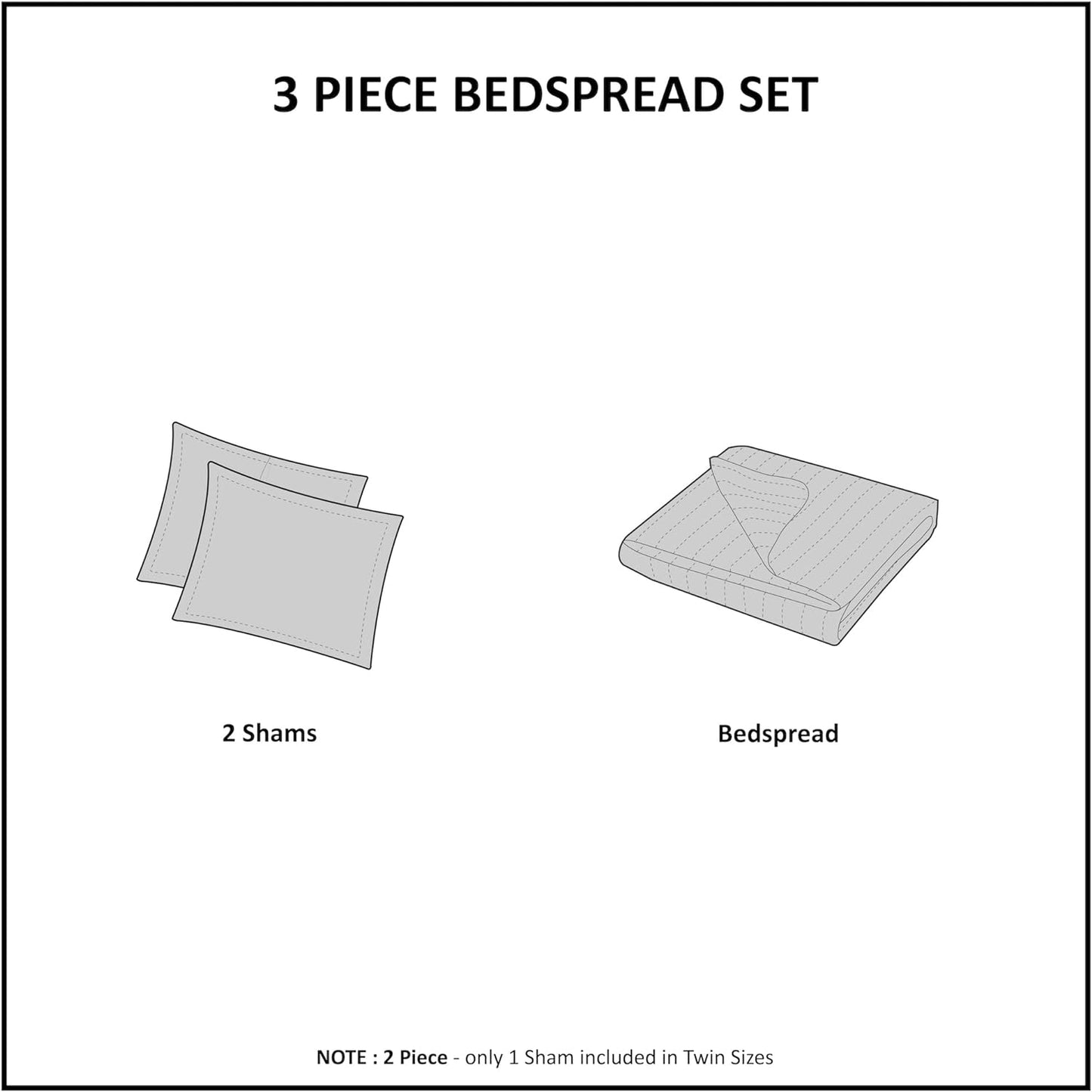 Madison Park Mansfield Reversible Oversized 3-piece Solid Texture Bedspread Quilt Set (QUEEN)
