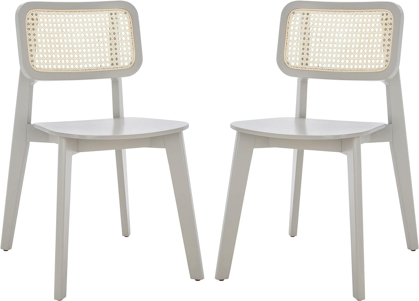Safavieh Home Collection Luz Coastal Grey/Natural Cane Rattan (SET OF 2) Dining Chair
