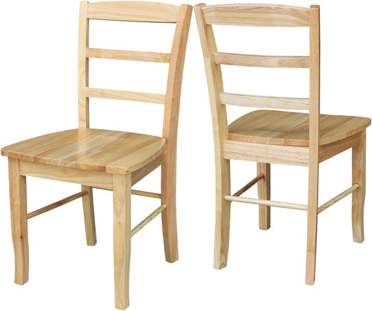 Pair of Madrid Ladder Back Chairs, Natural