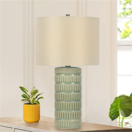 Pair of 24.5" Textured/Highlighted Edging Table Lamp, no shades