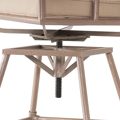 Christopher Knight Home Northrup Outdoor Pipe Adjustable Barstool, Grey And Brass