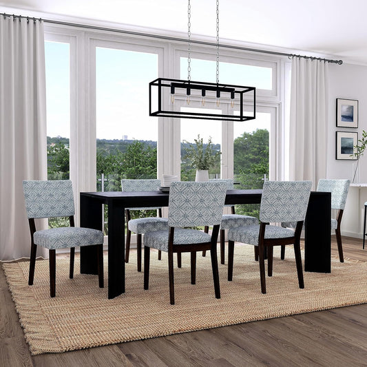 Home Pop Open Back Home Décor/Fabric Side, Kitchen and Living Room Dining chair (set of 4), Blue