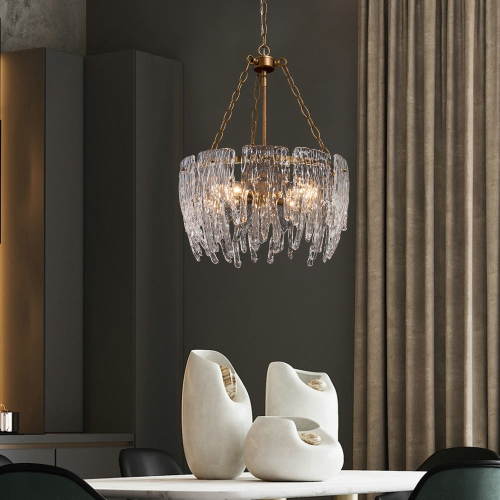 Alegate modern gold 4 light chandelier