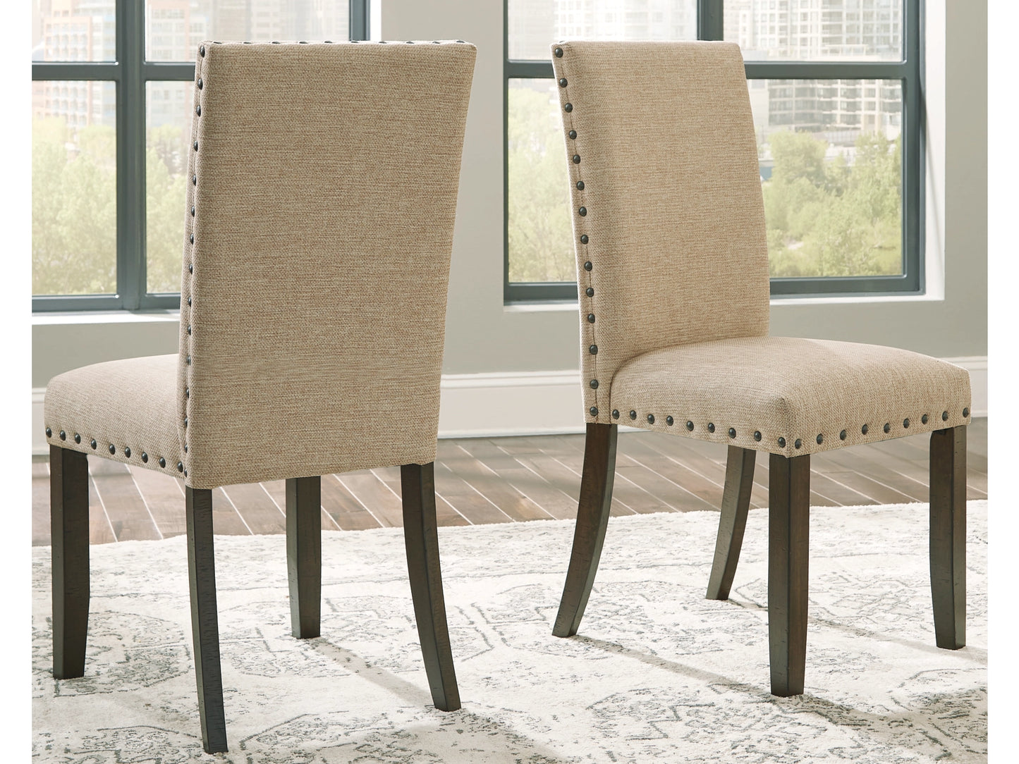 Rokane Light Brown Dining Upholstered Side Chair - Set of 2