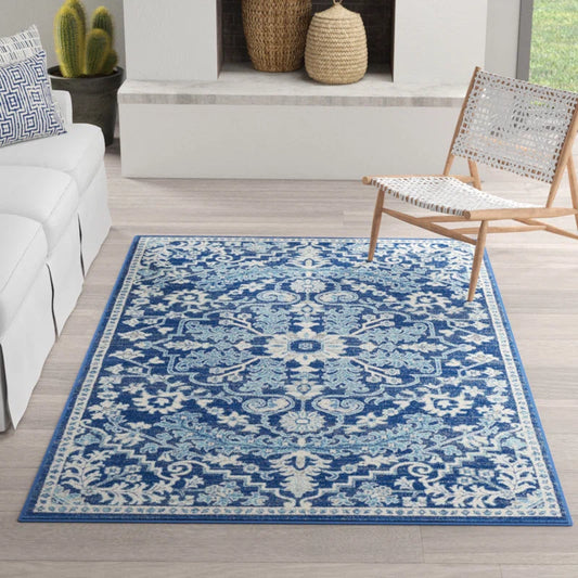 Harput Area Rug, 8x10, Blue