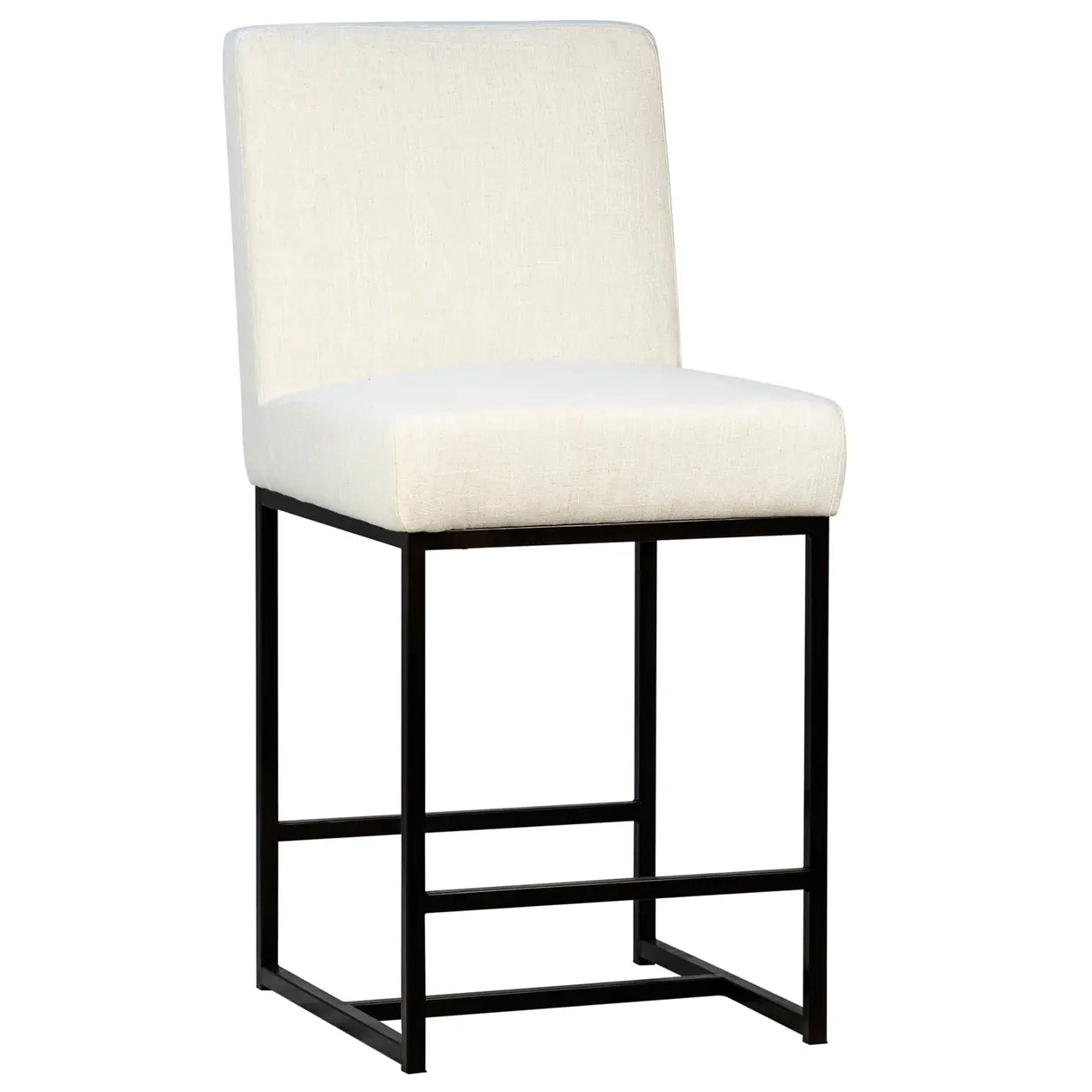 Mayes 25" Counter Stool with Performance Fabric - Cream, set of 2