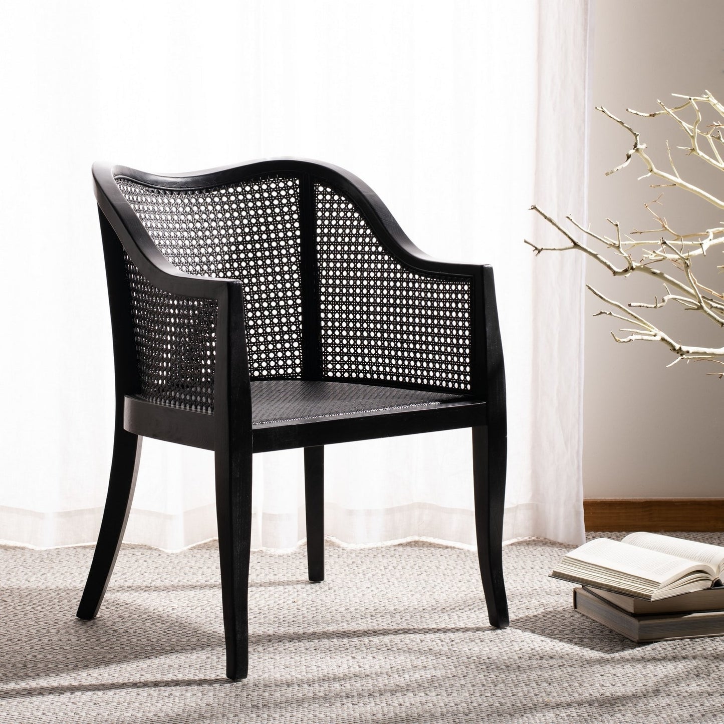 SAFAVIEH Maika Cane Dining Chair - 23.6" x 23.8" x 32.7"