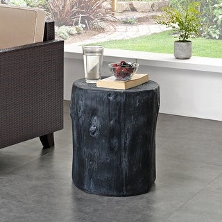 FirsTime & Co. Black Arbor Log Table, American Designed, Black, 15 inches